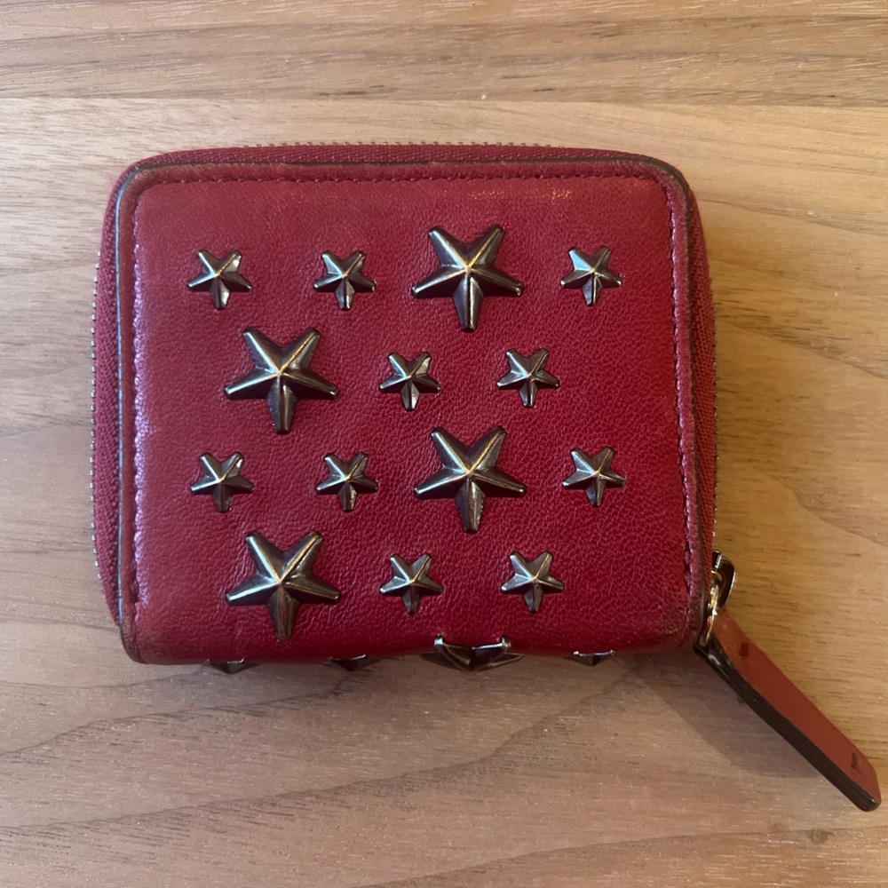 Jimmy Choo Star Studded Coin Purse Wallet